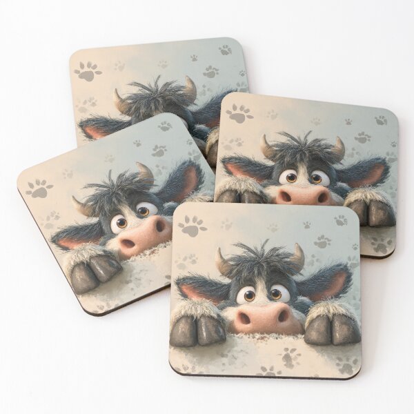 Item preview, Cow Peeking over Wall 01 designed and sold by Elisabeth Lucas.