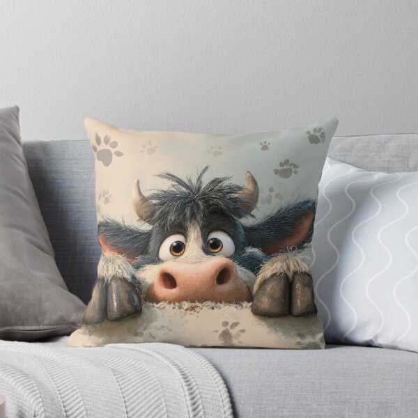 Item preview, Cow Peeking over Wall 01 designed and sold by Elisabeth Lucas.