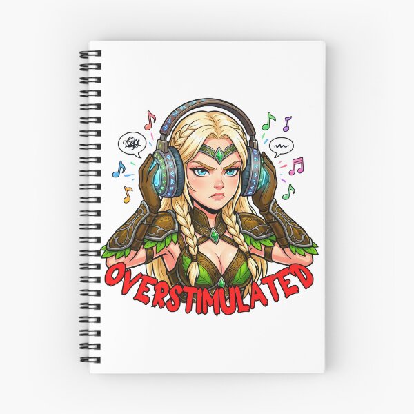 Item preview, Overstimulated Elven Ranger: Funny Sensory Overload Art designed and sold by SkinnyFlatWhite.
