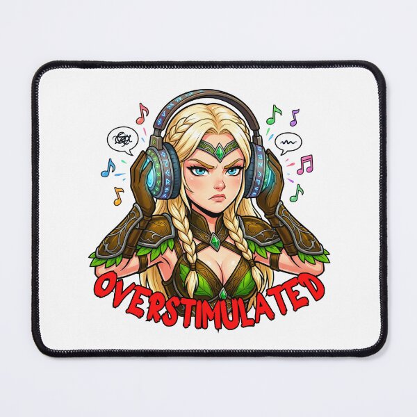 Item preview, Overstimulated Elven Ranger: Funny Sensory Overload Art designed and sold by SkinnyFlatWhite.
