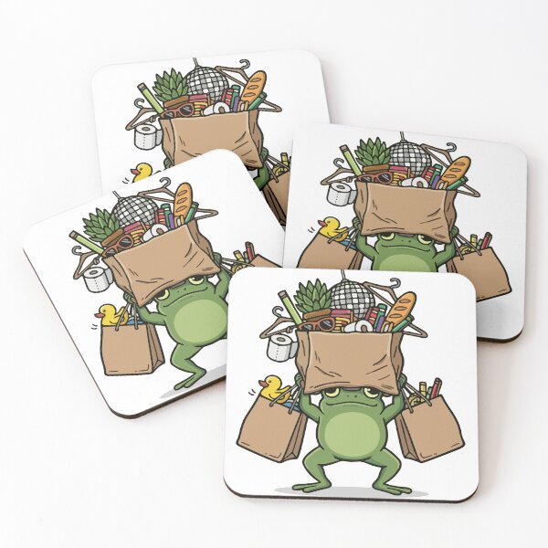Item preview, Funny Chaotic Frog Struggling With Heavy Shopping Bags Impulse Buyer designed and sold by Floomart.