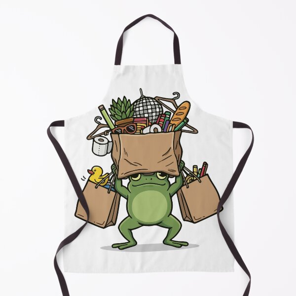 Item preview, Funny Chaotic Frog Struggling With Heavy Shopping Bags Impulse Buyer designed and sold by Floomart.