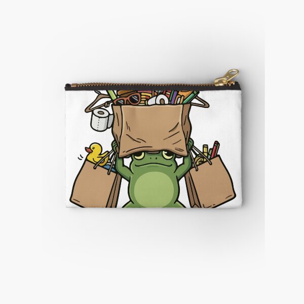 Item preview, Funny Chaotic Frog Struggling With Heavy Shopping Bags Impulse Buyer designed and sold by Floomart.