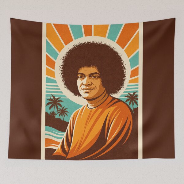 Item preview, Sathya Sai Baba Retro Style designed and sold by Anniko Art Studio.