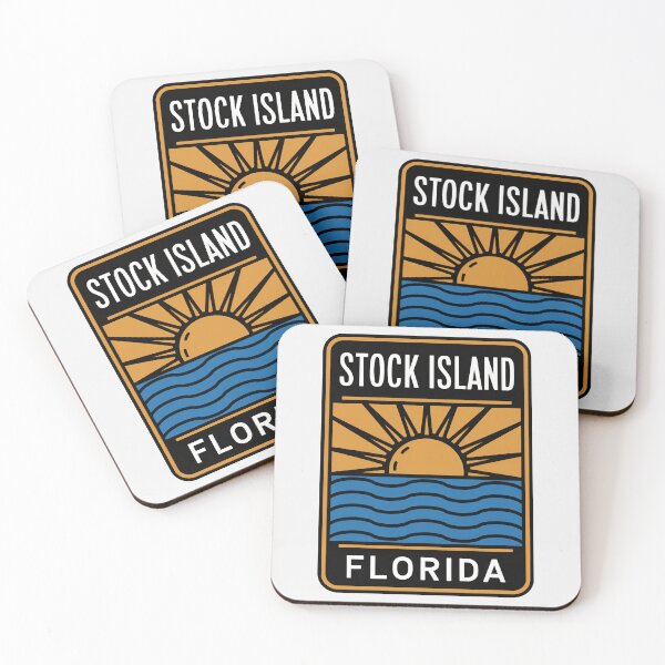 Item preview, Stock Island Florida - Beach Sign designed and sold by TheOldMittenIllustrated.