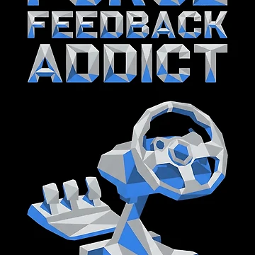 Artwork thumbnail, Force Feedback Addict Geometric Racing Wheel Design Sim Racing by Fenay Designs