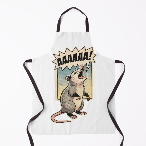 Item preview, Retro Comic Opossum Screaming Into The Void Funny Feral Meme designed and sold by StickyGuys.