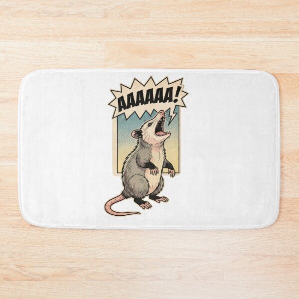 Item preview, Retro Comic Opossum Screaming Into The Void Funny Feral Meme designed and sold by StickyGuys.