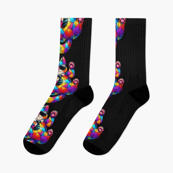 Item preview, Colorful geometric cat modern urban art style designed and sold by All Creative Designer.