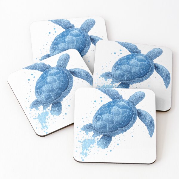 Item preview, Blue Sea Turtle Pointillism Art – Ocean-Inspired Dot Painting Illustration designed and sold by LevelUpLab.