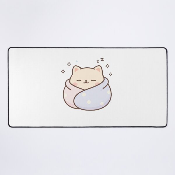 Item preview, Kawaii Cat Asleep in a Burrito Cocooning Blanket designed and sold by Serge-Design.
