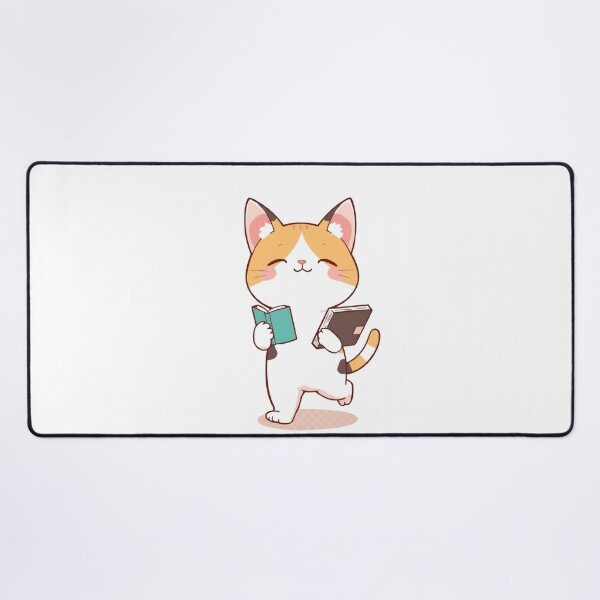 Item preview, cute cat with books designed and sold by markets.mao.