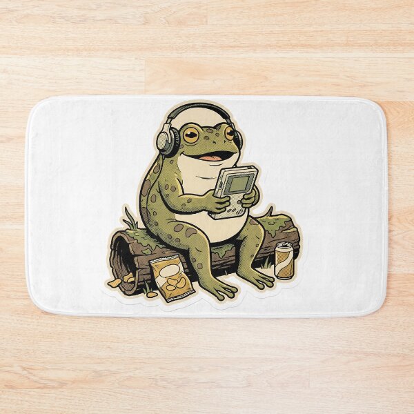 Item preview, Retro Gamer Toad Cozy Handheld Console Funny Goblincore designed and sold by StickyGuys.