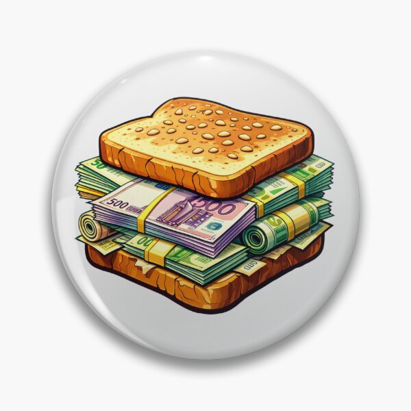 Item preview, Euro Money Sandwich – Funny Cash Stack Bread for Finance and Wealth Lovers designed and sold by digitalbitcraft.