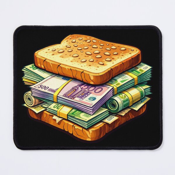 Item preview, Euro Money Sandwich – Funny Cash Stack Bread for Finance and Wealth Lovers designed and sold by digitalbitcraft.