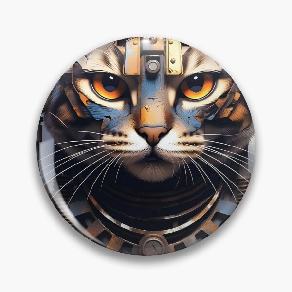 Item preview, usty Industrial Steampunk Tabby Cat Portrait designed and sold by Rostislav Bouda.