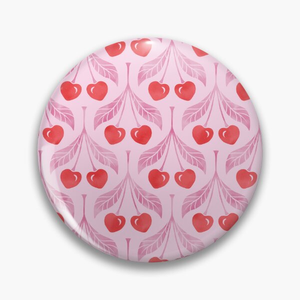 Item preview, Cherry heart pattern in pink, red designed and sold by Miss-Belle.