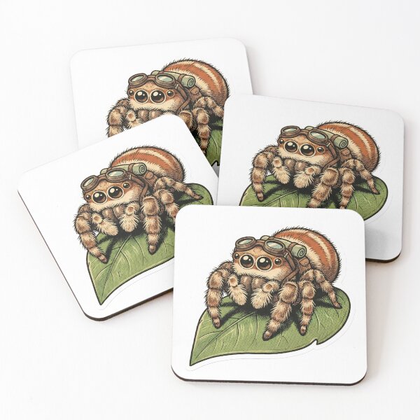 Item preview, Retro Comic Jumping Spider Cute Fuzzy Arachnid Explorer designed and sold by StickyGuys.