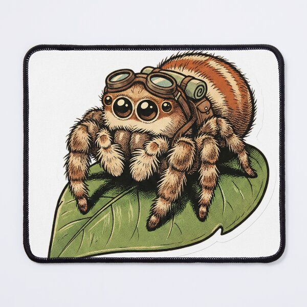 Item preview, Retro Comic Jumping Spider Cute Fuzzy Arachnid Explorer designed and sold by StickyGuys.