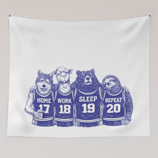 Item preview, Home Work Sleep Repeat – Relatable Animal Team designed and sold by ShineEyePirate.