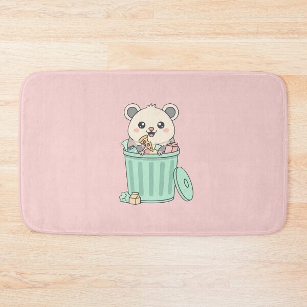 Item preview, Kawaii Opossum in the Trash & Cute Trash Can designed and sold by Serge-Design.