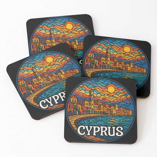 Item preview, Cyprus Country Island Stained Glass Travel designed and sold by TomFrontierArt.