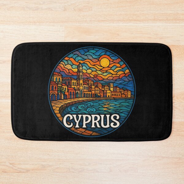Item preview, Cyprus Country Island Stained Glass Travel designed and sold by TomFrontierArt.