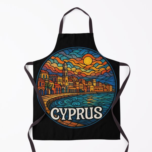 Item preview, Cyprus Country Island Stained Glass Travel designed and sold by TomFrontierArt.