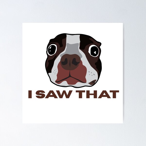 Item preview, Funny French Bulldog Sticker – “I Saw That” Suspicious Dog Meme Cute Cartoon Art designed and sold by EJRdesign.