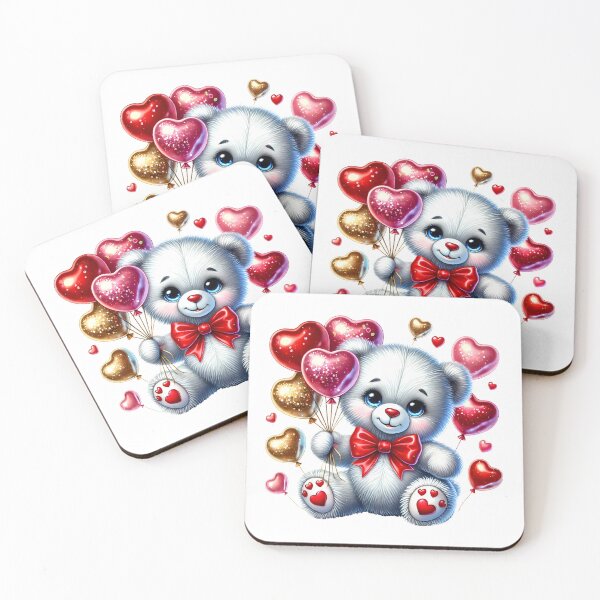 Item preview, True Love Teddy Bear - Cute Valentine Heart Mascot designed and sold by FuzionRaptor.