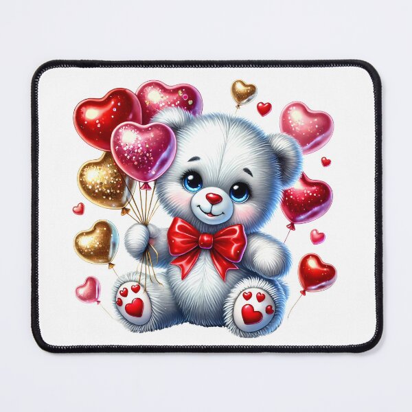 Item preview, True Love Teddy Bear - Cute Valentine Heart Mascot designed and sold by FuzionRaptor.