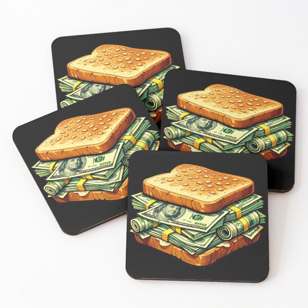 Item preview, Money Sandwich of Cash, USD – Funny Dollar Bread Stack for Finance Lovers designed and sold by digitalbitcraft.
