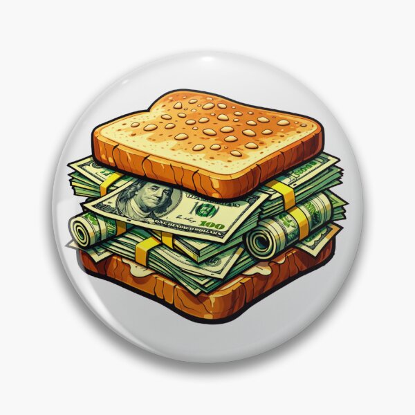 Item preview, Money Sandwich of Cash, USD – Funny Dollar Bread Stack for Finance Lovers designed and sold by digitalbitcraft.