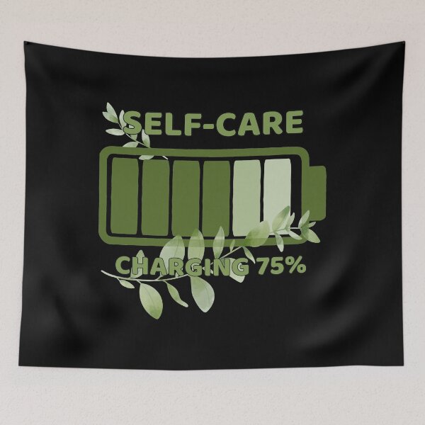 Item preview, Self-Care Charging 75% – Mental Health Battery Recharge Design designed and sold by A-Szczesniak.