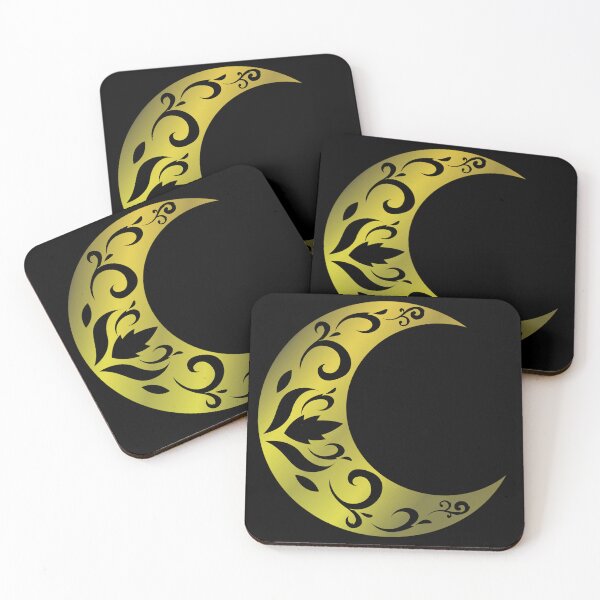 Item preview, Golden Ornamental Crescent Moon designed and sold by NNAANN.
