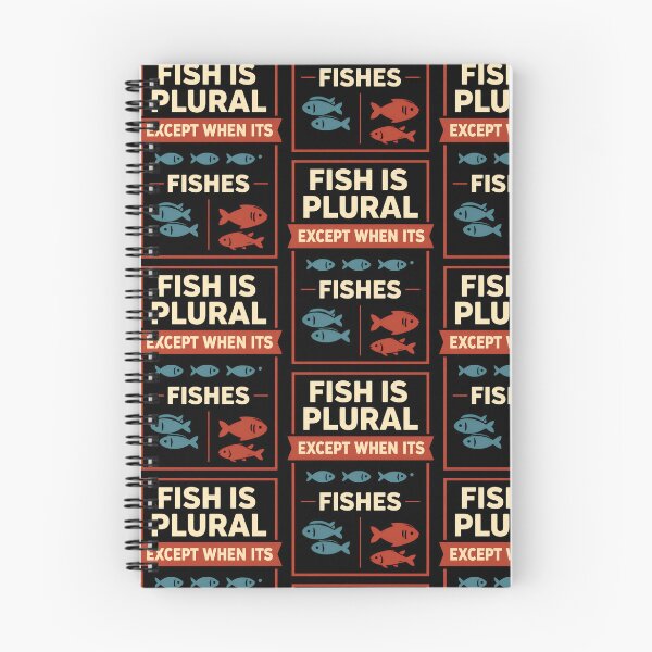 Item preview, Fish Plural Grammar Joke Design designed and sold by TeeTimeTreasure.