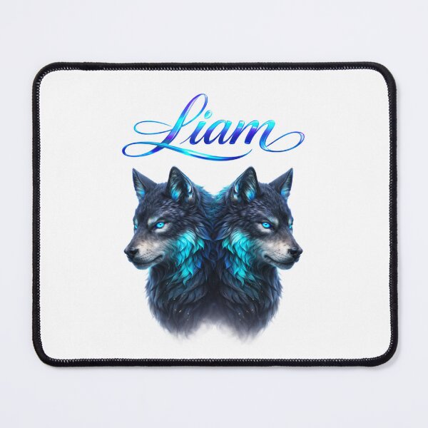 Item preview, Liam Gemini Zodiac Name Fantasy Blue Design designed and sold by AlexLineArt.