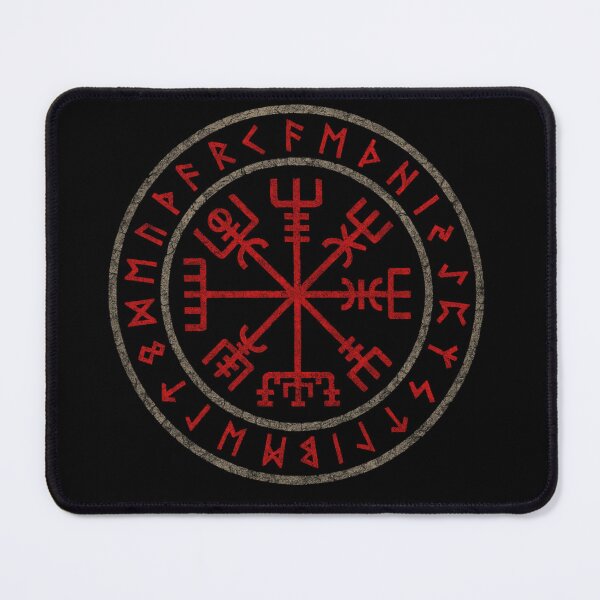 Item preview, SVT Crimson Vegvísir Rune Compass – Norse Pagan Wayfinder Sigil designed and sold by SEVERTREND APPAREL .