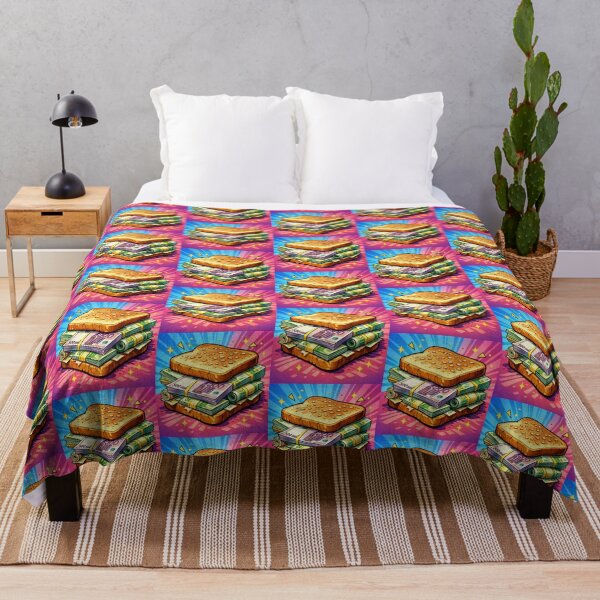 Item preview, Retro Euro Money Sandwich – 90s Pop Art Cash Snack for Finance Lovers designed and sold by digitalbitcraft.