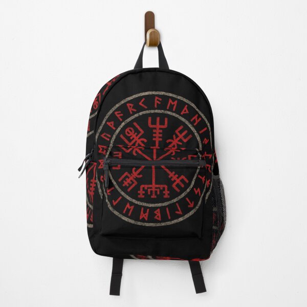 Item preview, SVT Crimson Vegvísir Rune Compass – Norse Pagan Wayfinder Sigil designed and sold by SEVERTREND APPAREL .