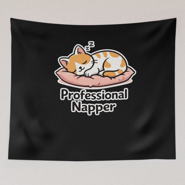 Item preview, Professional Napper – Cute Sleeping Cat Humor Design designed and sold by LucaVibeBrand.