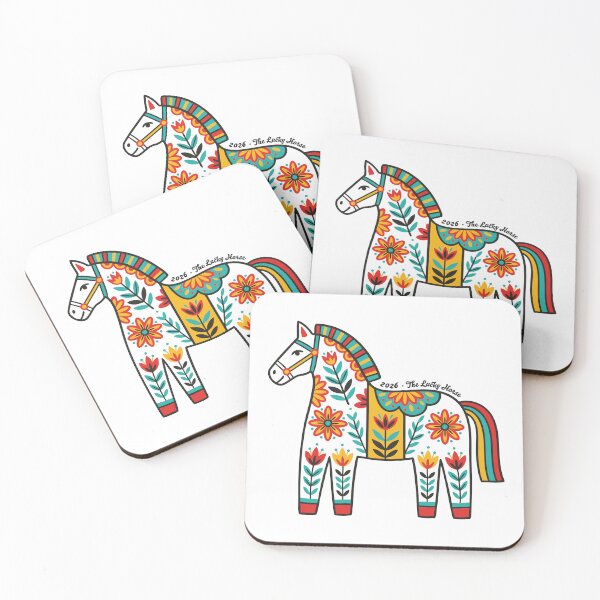 Item preview, The Lucky Horse - symbol of the Year 2026 - Folk Art Print designed and sold by Olhapro.
