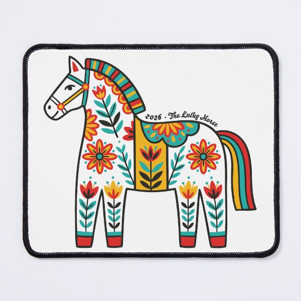 Item preview, The Lucky Horse - symbol of the Year 2026 - Folk Art Print designed and sold by Olhapro.