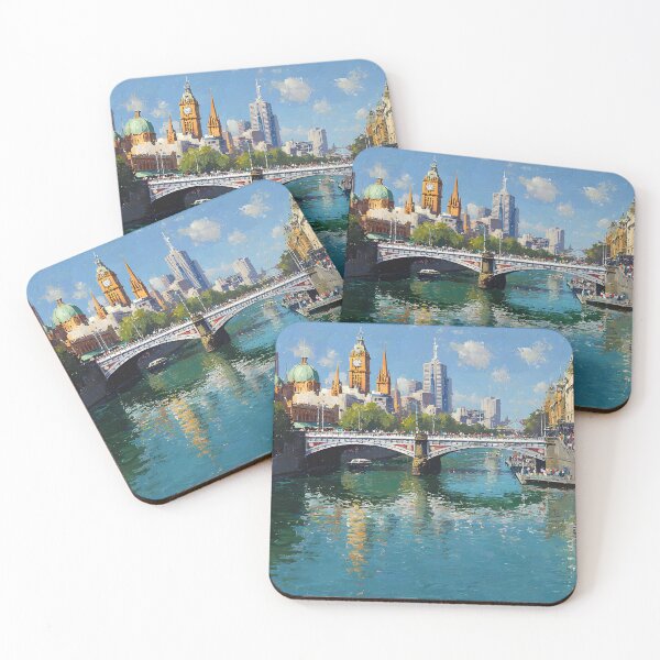 Item preview, Melbourne City Bridge and River Reflections designed and sold by daila70.