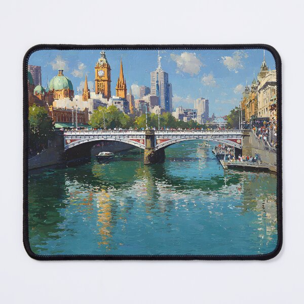 Item preview, Melbourne City Bridge and River Reflections designed and sold by daila70.