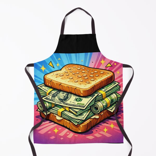 Item preview, Retro Dollar Money Sandwich – 90s Pop Art Cash Stack Illustration for Wealth Lovers designed and sold by digitalbitcraft.