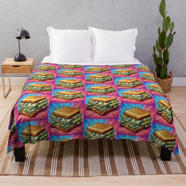Item preview, Retro Dollar Money Sandwich – 90s Pop Art Cash Stack Illustration for Wealth Lovers designed and sold by digitalbitcraft.