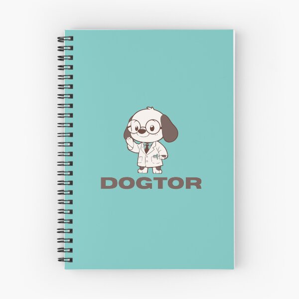 Item preview, Funny Dogtor Sticker – Dog in Doctor Coat “Dogtor” Cute Pun Cartoon Art designed and sold by EJRdesign.