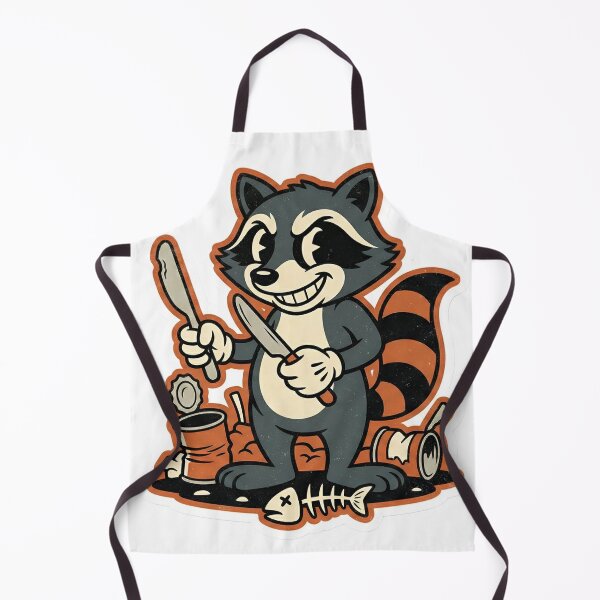 Item preview, Retro Cartoon Raccoon with Knife Chaos Core Trash Panda Vintage Style designed and sold by StickyGuys.