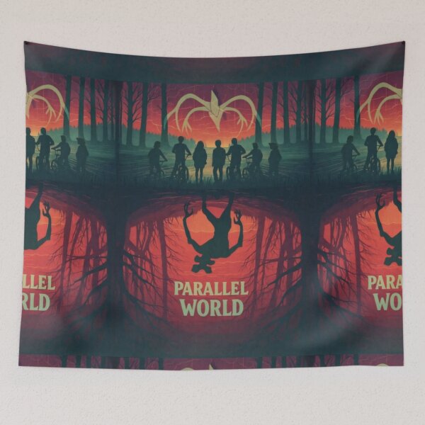 Item preview, PARALLEL WORLD Parallel World Retro Horror Illustration Dark Reflection Sci-Fi Art designed and sold by zuzzelek44.